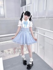 画像16: 【Puppet Bombs】Q2 ハートパールモチーフサス付きスカート (16)