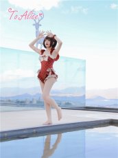 画像19: 【ToAlice】レトロドットワンピース水着【30%OFF】 (19)