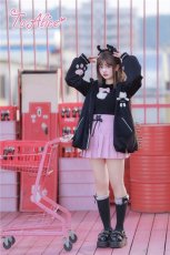 画像11: 【ToAlice】C6431くろねこバルーン耳付きフードアウター (11)