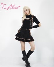 画像8: 【ToAlice】C6342レースアップくり抜きトップス【30％OFF】 (8)