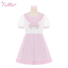 画像1: 【ToAlice】C1775うさちゃんセーラーワンピース【本店・通販限定】【30％OFF】 (1)