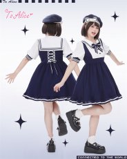 画像6: 【送料無料】C1896 学生風マリンセーラーワンピース《予約受付》 (6)