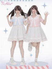 画像11: 【送料無料】C1938オープンショルダーうさみみセーラーワンピース《予約受付》 (11)