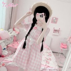 画像6: 【ToAlice】C2100ストロベリーギンガムチェックワンピース (6)
