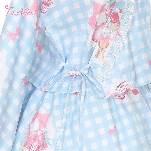 ToAlice】C2167いちごギンガムチェック浴衣セット - To Alice