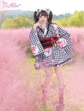 画像17: 【送料無料】C2167いちごギンガムチェック浴衣セット《予約受付》 (17)