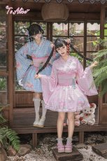 画像21: 【ToAlice】C2167いちごギンガムチェック浴衣セット (21)