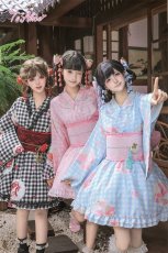 画像27: 【ToAlice】C2167いちごギンガムチェック浴衣セット (27)