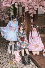 画像30: 【ToAlice】C2167いちごギンガムチェック浴衣セット (30)