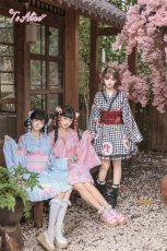 画像31: 【ToAlice】C2167いちごギンガムチェック浴衣セット (31)