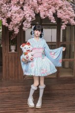 画像9: 【送料無料】C2167いちごギンガムチェック浴衣セット《予約受付》【2次予約】 (9)