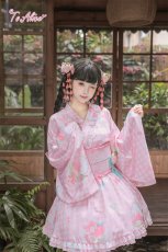 画像12: 【ToAlice】C2167いちごギンガムチェック浴衣セット (12)