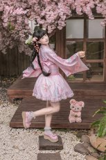 画像15: 【ToAlice】C2167いちごギンガムチェック浴衣セット (15)