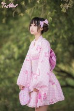 画像48: 【送料無料対象外】【ToAlice】C2167いちごギンガムチェック浴衣セット (48)