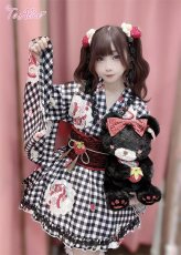 画像46: 【ToAlice】C2167いちごギンガムチェック浴衣セット (46)