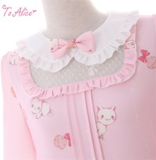 画像5: 【送料無料】C2530 ねこちゃんプリントワンピース《予約受付》 (5)
