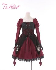 画像3: 【ToAlice】F24ローズクロス小悪魔ワンピース【30％OFF】 (3)