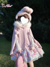 画像31: 【ToAlice】C8589ふわふわラビットマントコート(中綿入り)【30％OFF】 (31)