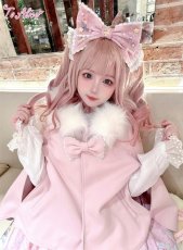 画像15: 【送料無料】C2714ふわふわラビットマントコート（中綿無し）《予約受付》 (15)