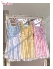 画像5: 【確認用】C3174サマーデイジーギンガムチェックジャンパスカート《予約受付》 (5)