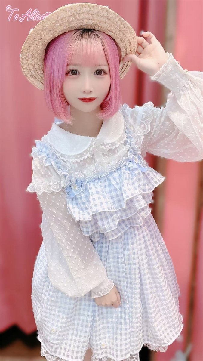 画像44: 【ToAlice】C3174サマーデイジーギンガムチェックジャンパスカート【30%OFF】 (44)