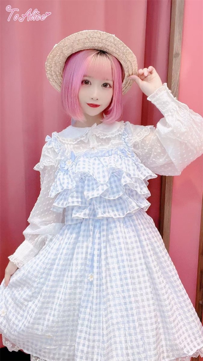 画像45: 【ToAlice】C3174サマーデイジーギンガムチェックジャンパスカート【30%OFF】 (45)