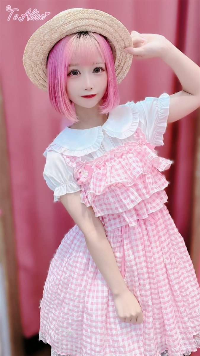 画像46: 【ToAlice】C3174サマーデイジーギンガムチェックジャンパスカート【30%OFF】 (46)