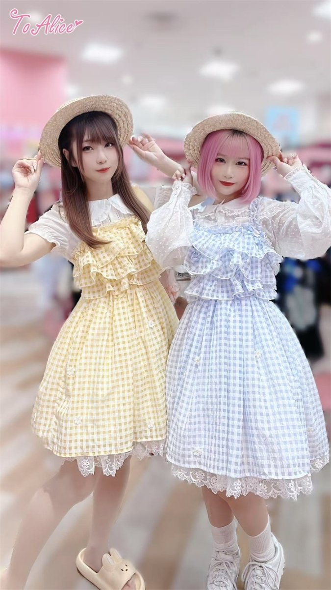 画像38: 【ToAlice】C3174サマーデイジーギンガムチェックジャンパスカート【30%OFF】 (38)