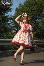 画像16: 【ToAlice】C3185さくらんぼシフォンワンピース (16)