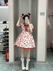 画像20: 【ToAlice】C3185さくらんぼシフォンワンピース (20)