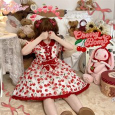 画像23: 【ToAlice】C3185さくらんぼシフォンワンピース (23)