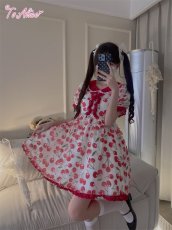 画像28: 【ToAlice】C3185さくらんぼシフォンワンピース (28)