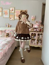 画像12: 【送料無料】C3333くま耳ポンチョ風コート《予約受付》 (12)