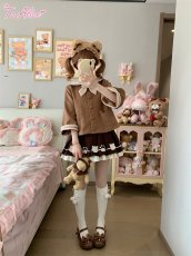 画像15: 【送料無料】C3333くま耳ポンチョ風コート《予約受付》 (15)