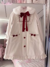画像4: 【ToAlice】C3551 いちごホイップヨーク切り替えコート (4)