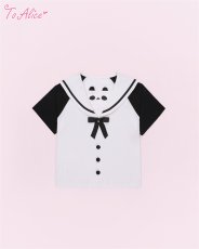 画像1: 【ToAlice】C403517パンダセーラートップス (1)