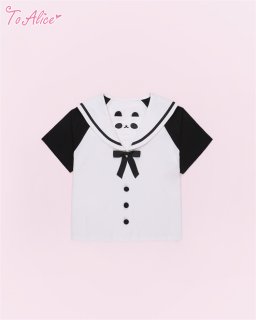 To Alice ねこ耳セーラー裏起毛トップス To Alice ねこ耳セーラー裏起毛トップス