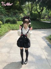 画像22: 【To Alice】C4572くろいうさぎ耳付き裏起毛パーカー (22)