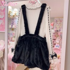 画像7: 【To Alice】C4572くろいうさぎ耳付き裏起毛パーカー (7)