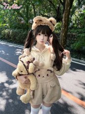 画像11: 【送料無料】S388リボン付きくまみみもこもこカチューシャ《予約受付》【計5000円以上】 (11)