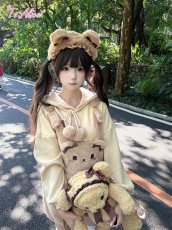 画像10: 【送料無料】S388リボン付きくまみみもこもこカチューシャ《予約受付》【計5000円以上】 (10)