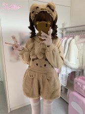 画像32: 【ToAlice】くまちゃんもこもこサロペット (32)