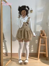 画像32: 【送料無料】C4575くまちゃんもこもこサロペット《予約受付》 (32)
