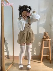 画像31: 【送料無料】C4575くまちゃんもこもこサロペット《予約受付》 (31)