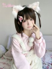 画像10: 【送料無料】C4577ねこちゃんもこもこサロペット《予約受付》 (10)