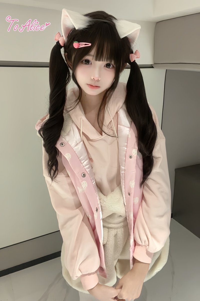 画像10: 【To Alice】C4577ねこちゃんもこもこサロペット (10)