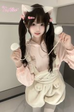 画像22: 【送料無料】C4577ねこちゃんもこもこサロペット《予約受付》 (22)