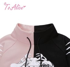 画像4: 【ToAlice】C4619レントゲンうさぎスタンド襟ワンピース【30％OFF】 (4)