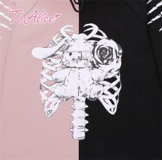 画像6: 【ToAlice】C4619レントゲンうさぎスタンド襟ワンピース【30％OFF】 (6)
