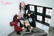 画像11: 【ToAlice】C4619レントゲンうさぎスタンド襟ワンピース【30％OFF】 (11)
